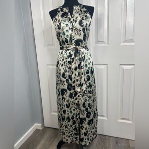 Zara Black and White Leopard Print Maxi Dress